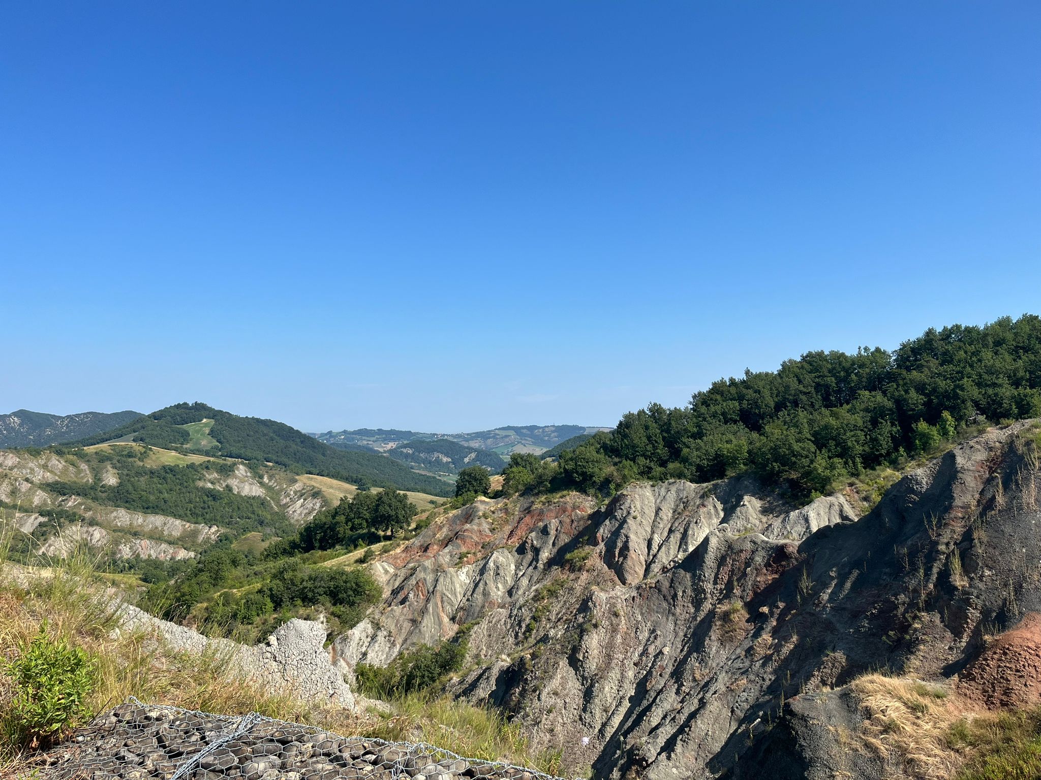 Environmentally protected landscape in Baiso, Italy.